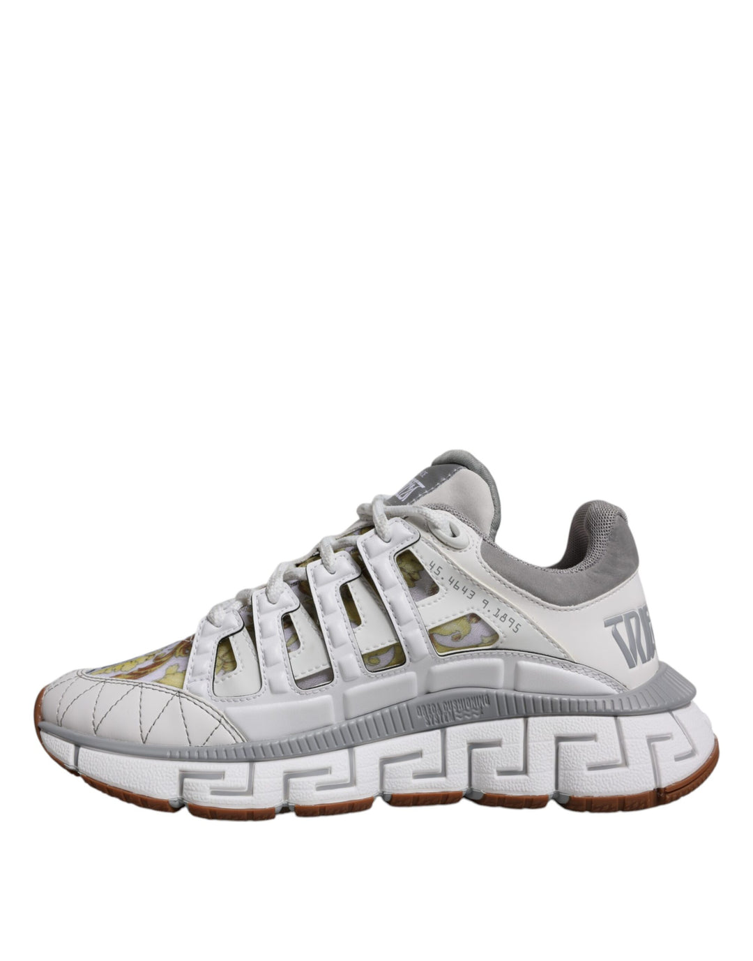 Versace Weiß Trigreca Barocco Druck Low Top Turnschuhe Schuhe