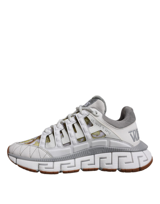 Versace Weiß Trigreca Barocco Druck Low Top Turnschuhe Schuhe
