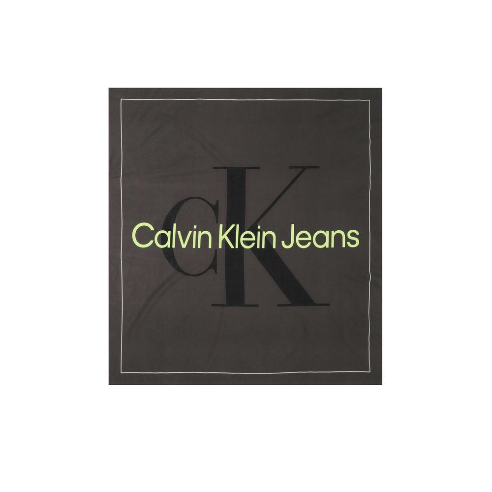 Calvin Klein Jeans Schwarzer Bio-Baumwollschal