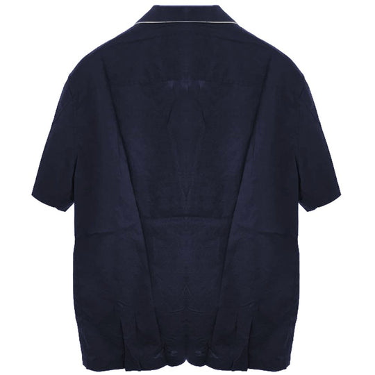 Emporio Armani Blaues Baumwollhemd
