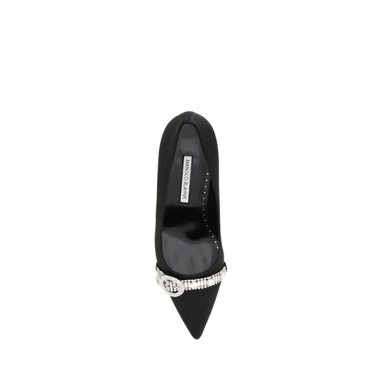 Manolo Blahnik Schwarze Asapump Satin Pumps