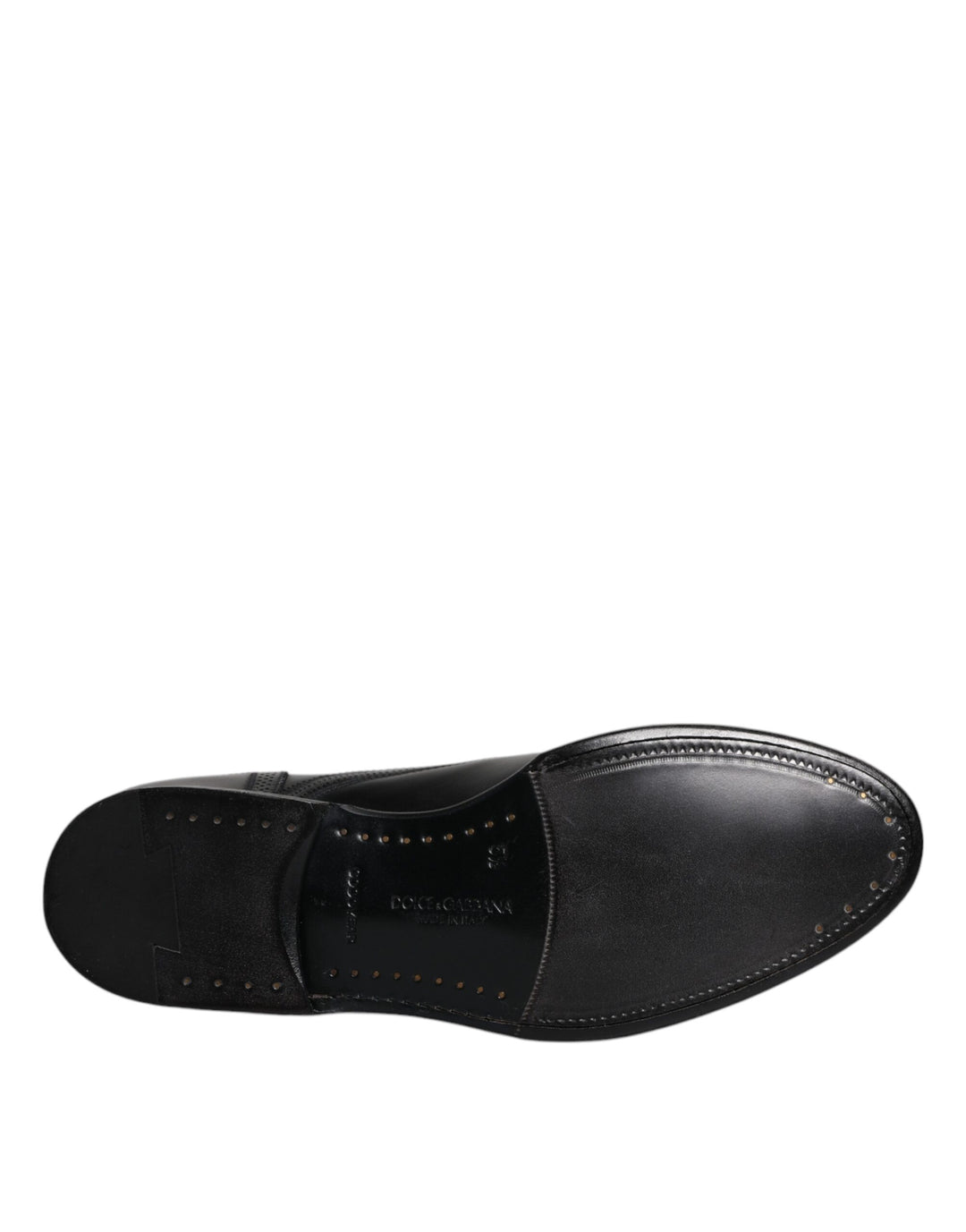 Dolce & Gabbana Schwarzes Leder Derby Wingtip Formelle Schuhe