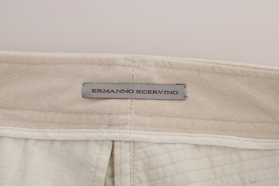 Ermanno Scervino Beige Slim Jeans Cord Skinny Hosen
