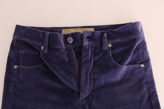 Ermanno Scervino Lila Cord Stretch-Bootcut-Hose