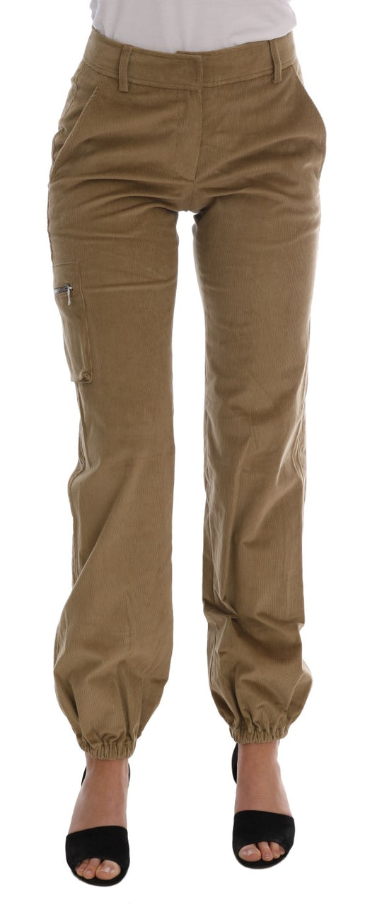 Ermanno Scervino Beige Baumwoll-Corduroys-Hose