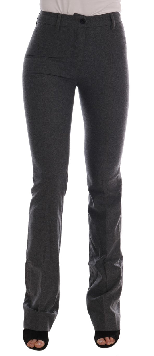 Ermanno Scervino Graue Stretch-Hose aus Wolle