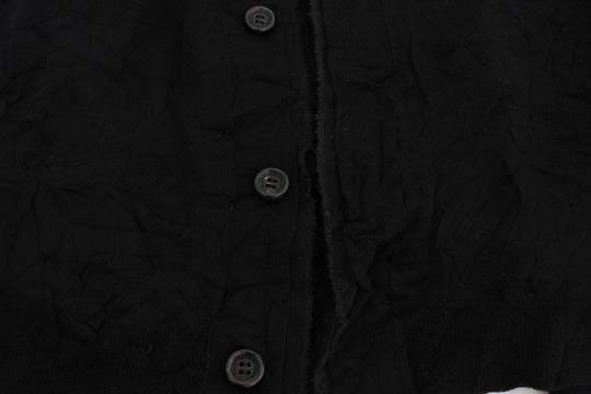 Costume National Schwarze Strickjacke mit Knöpfen aus feiner Wolle