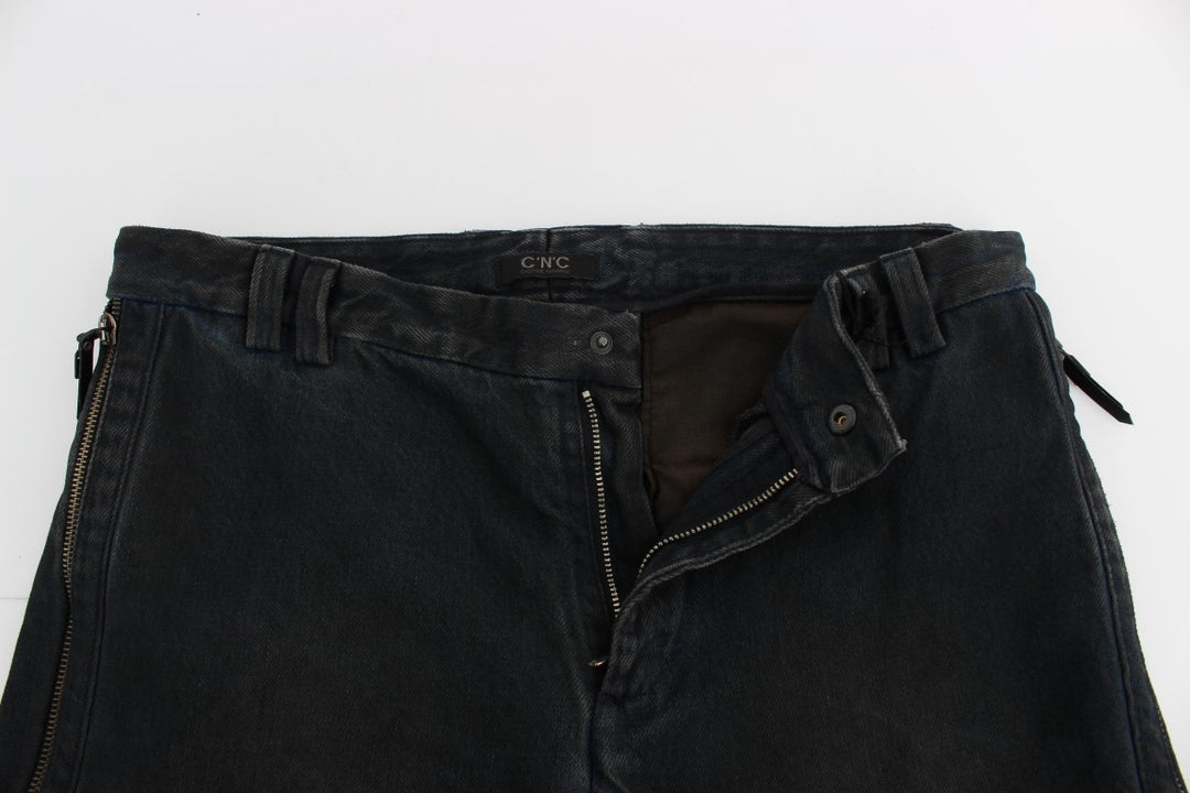 Costume National Blaue Baumwolle Slim Pants Denim Jeans