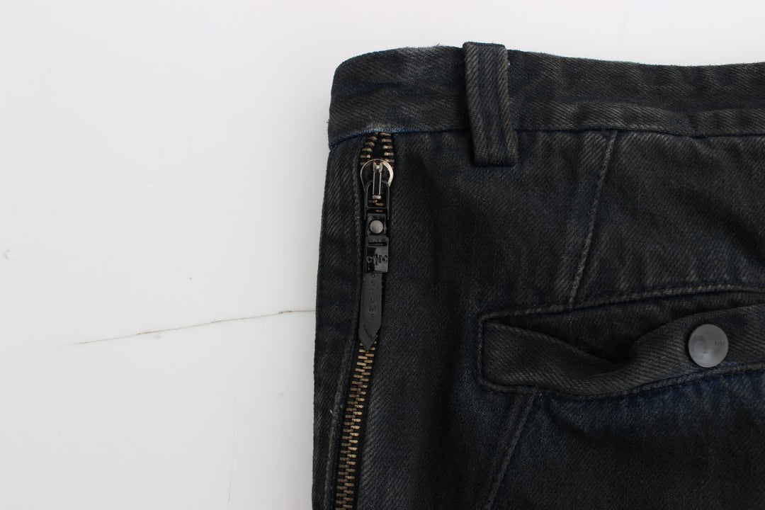 Costume National Blaue Baumwolle Slim Pants Denim Jeans