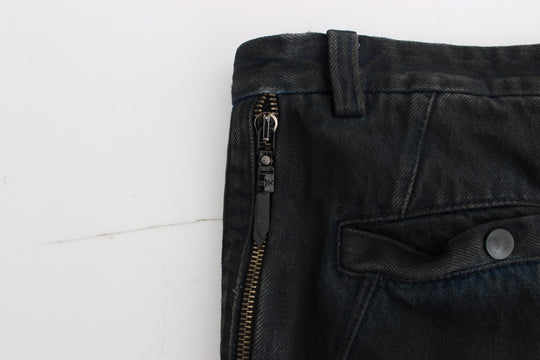 Costume National Blaue Baumwolle Slim Pants Denim Jeans