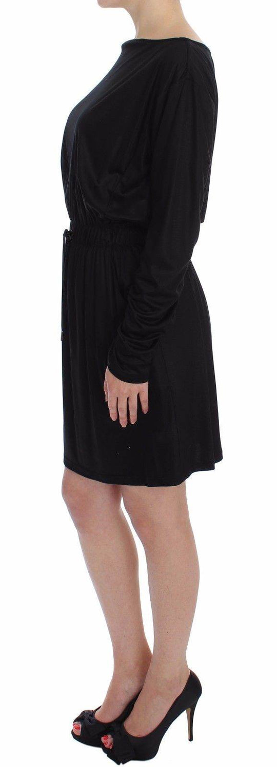 Versace Jeans Elegantes schwarzes Etuikleid aus Seidenmischung - Léoré