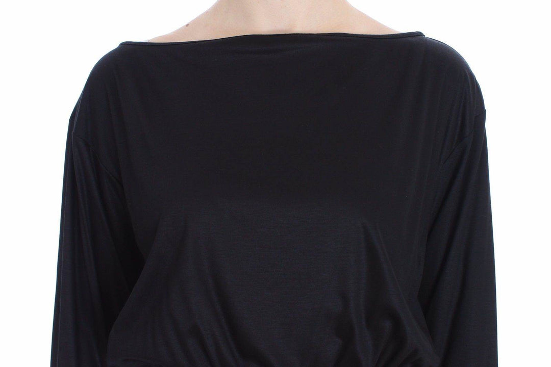 Versace Jeans Elegantes schwarzes Etuikleid aus Seidenmischung - Léoré