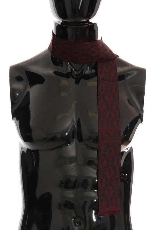 Dolce & Gabbana Seidenschal Bordeaux Crown Chili Print Herrenschal - Léoré