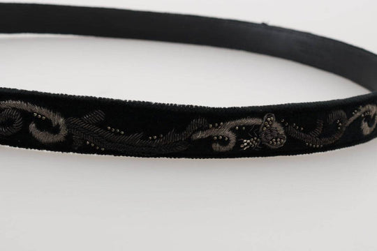 Dolce & Gabbana Eleganter schwarzer Baumwoll-Ledergürtel für Herren - Léoré