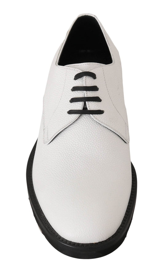 Dolce & Gabbana Elegante weiße formelle Lederschuhe - Léoré
