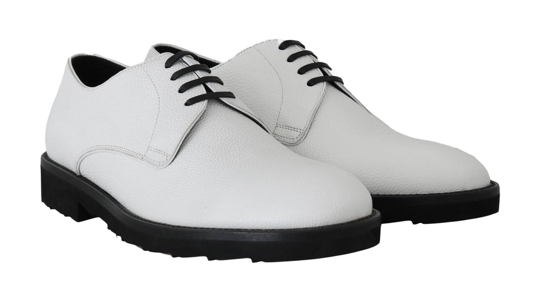 Dolce & Gabbana Elegante weiße formelle Lederschuhe - Léoré