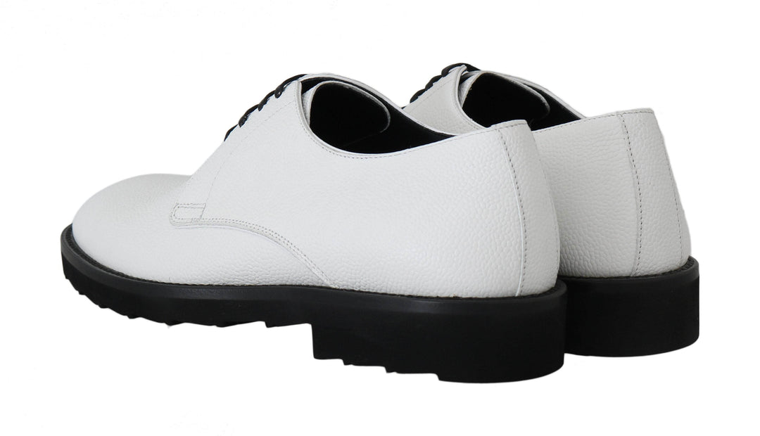 Dolce & Gabbana Elegante weiße formelle Lederschuhe - Léoré