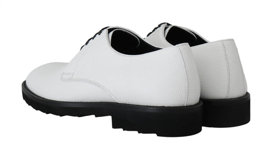 Dolce & Gabbana Elegante weiße formelle Lederschuhe - Léoré