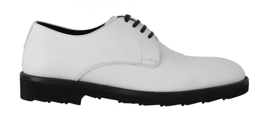 Dolce & Gabbana Elegante weiße formelle Lederschuhe - Léoré