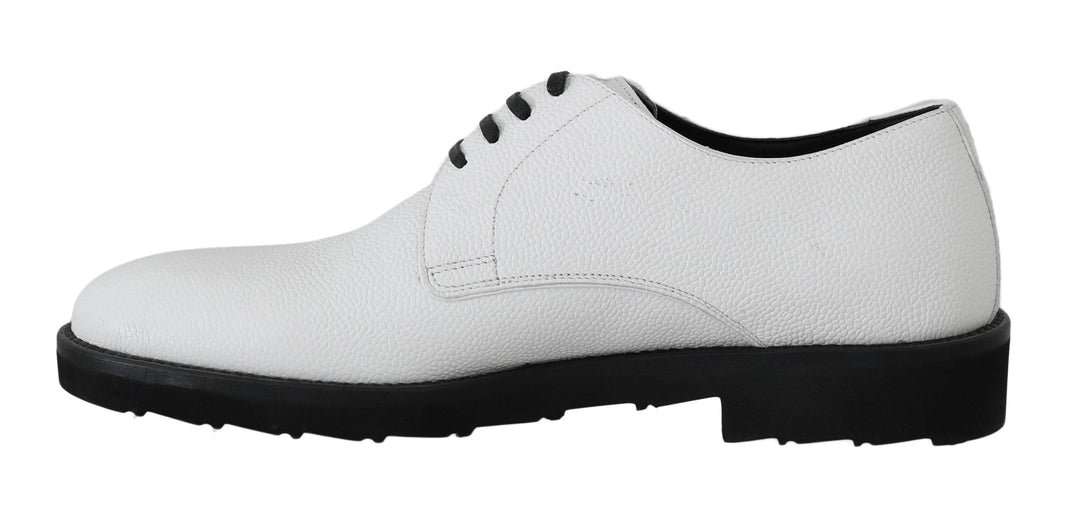 Dolce & Gabbana Elegante weiße formelle Lederschuhe - Léoré