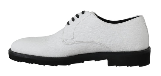 Dolce & Gabbana Elegante weiße formelle Lederschuhe - Léoré