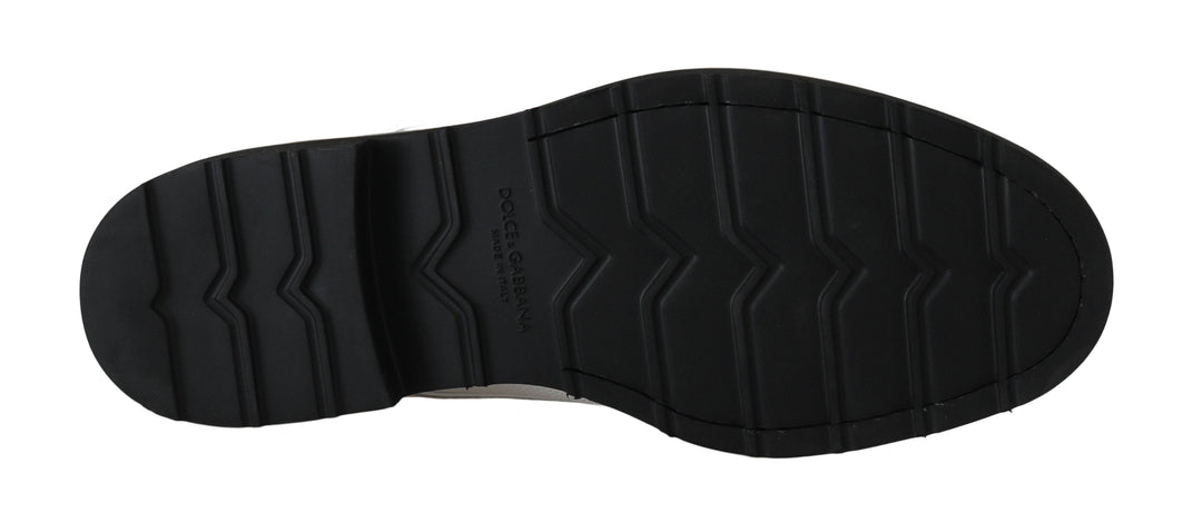 Dolce & Gabbana Elegante weiße formelle Lederschuhe - Léoré