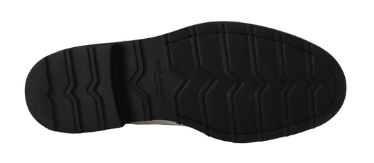 Dolce & Gabbana Elegante weiße formelle Lederschuhe - Léoré