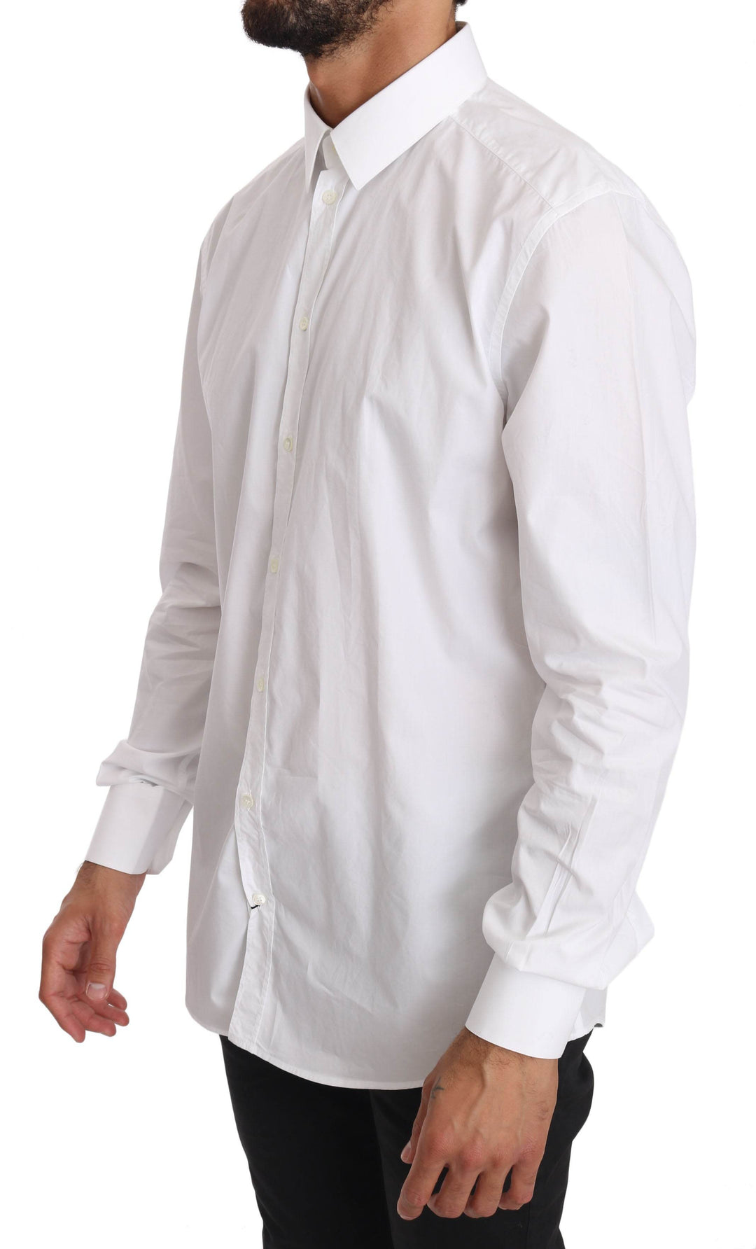 Dolce & Gabbana Elegantes Slim Fit Hemd in Reinweiß - Léoré