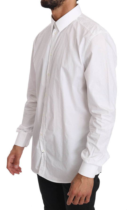 Dolce & Gabbana Elegantes Slim Fit Hemd in Reinweiß - Léoré
