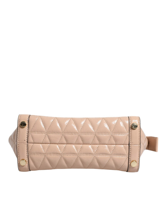 Michael Kors Pfirsich Gestepptes Leder Logo Crossbody VIVIANNE Messenger Bag