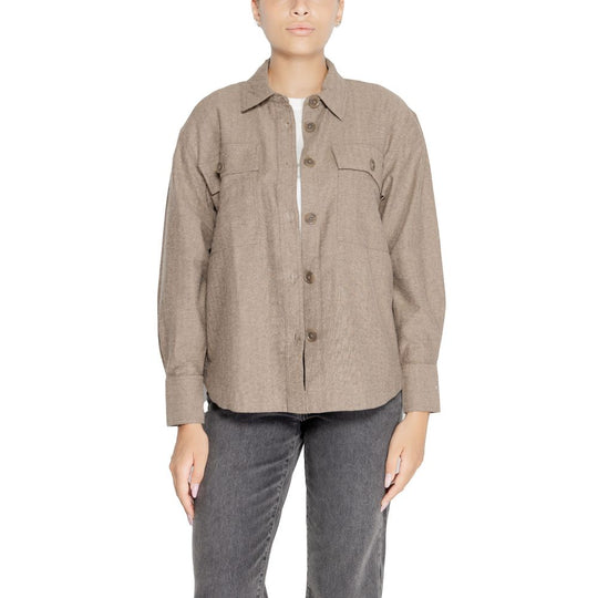 Jacqueline De Yong beige recycled cotton sweater