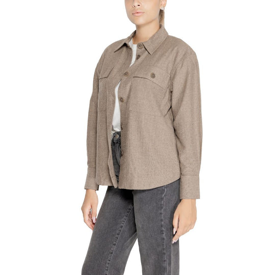 Jacqueline De Yong beige recycled cotton sweater