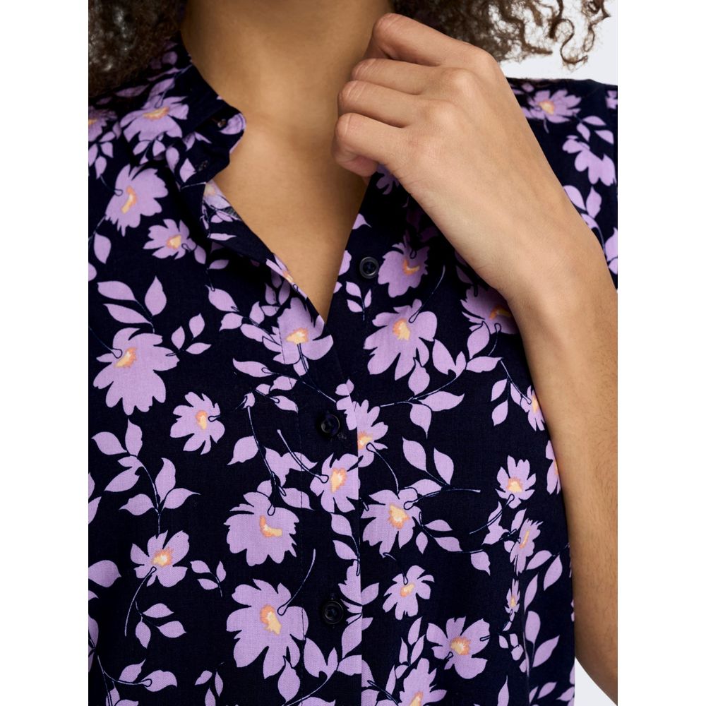 Jacqueline De Yong Purple viscose shirt