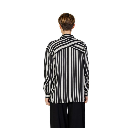 Only Schwarzes Polyesterhemd