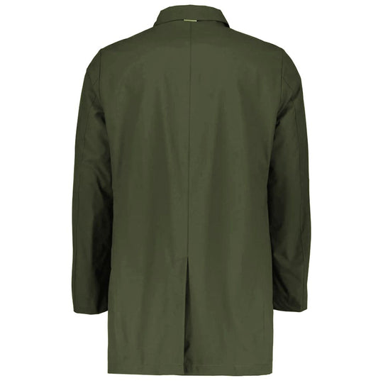 People Of Shibuya Men's Green Recycled Polyester Trench Coat