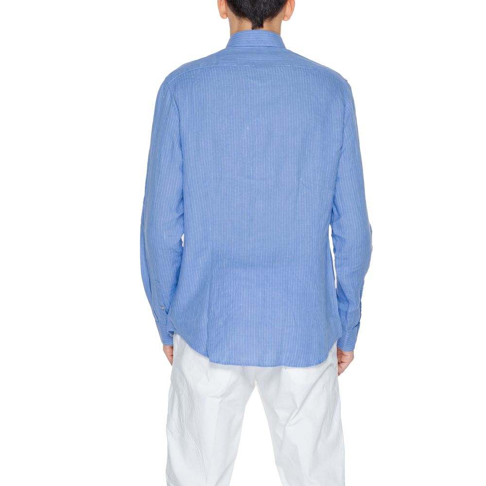 Calvin Klein Blaues Leinenhemd