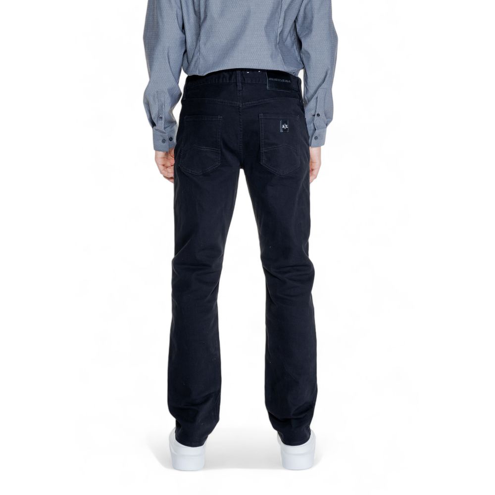 Armani Exchange Black Cotton Jeans &amp; Pants