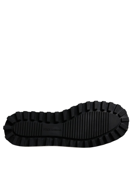 Dolce & Gabbana Schwarz Nylon gesteppt Logo Patch Sandalen Rutschen Schuhe