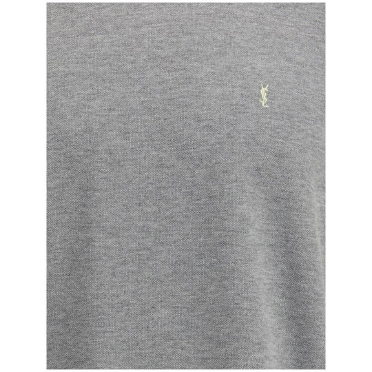 Saint Laurent Graues Baumwoll-T-Shirt in Übergröße