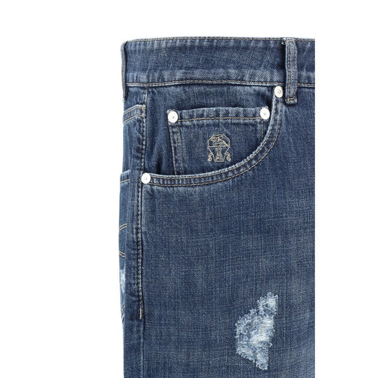 Brunello Cucinelli Abgenutzte Jeans