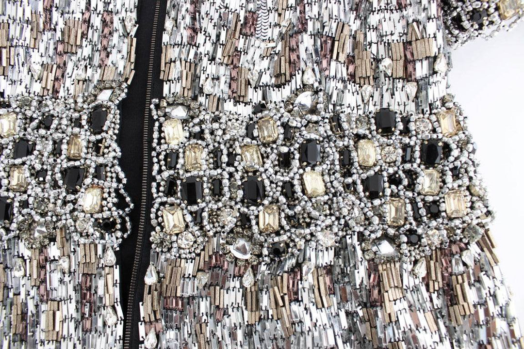 Dolce & Gabbana Silbernes kristallverziertes Etuikleid Masterpiece - Léoré