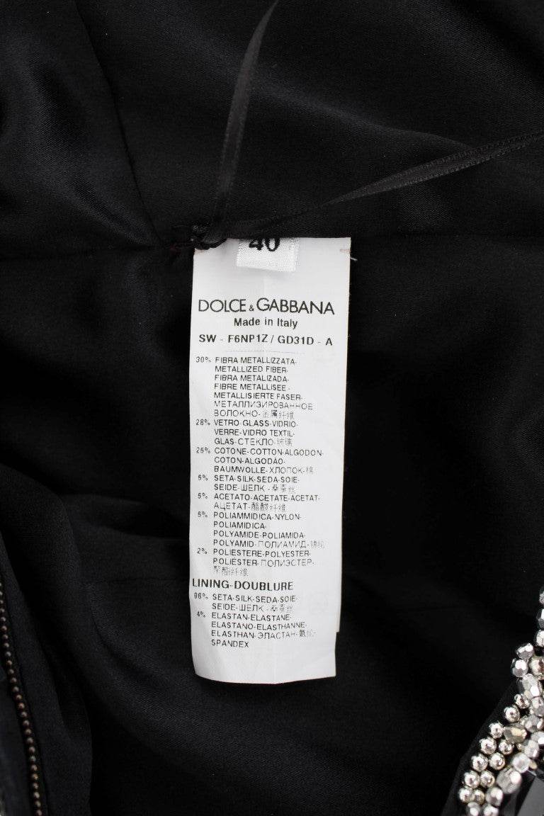 Dolce & Gabbana Silbernes kristallverziertes Etuikleid Masterpiece - Léoré