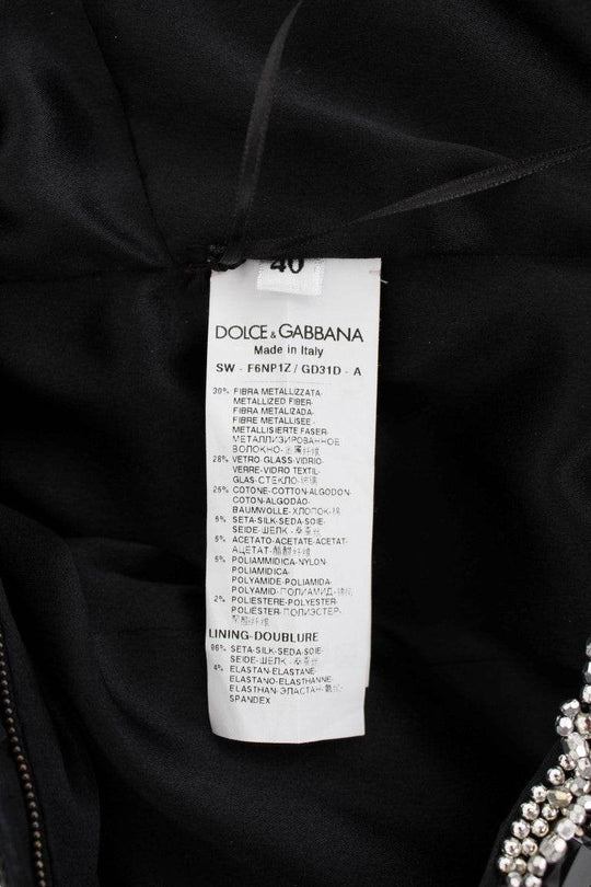 Dolce & Gabbana Silbernes kristallverziertes Etuikleid Masterpiece - Léoré