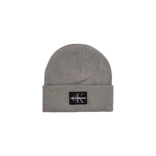 Calvin Klein Jeans Graue Baumwollmützen Baseballmütze