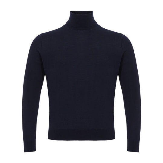 Colombo Blauer Kaschmir-Rollkragenpullover
