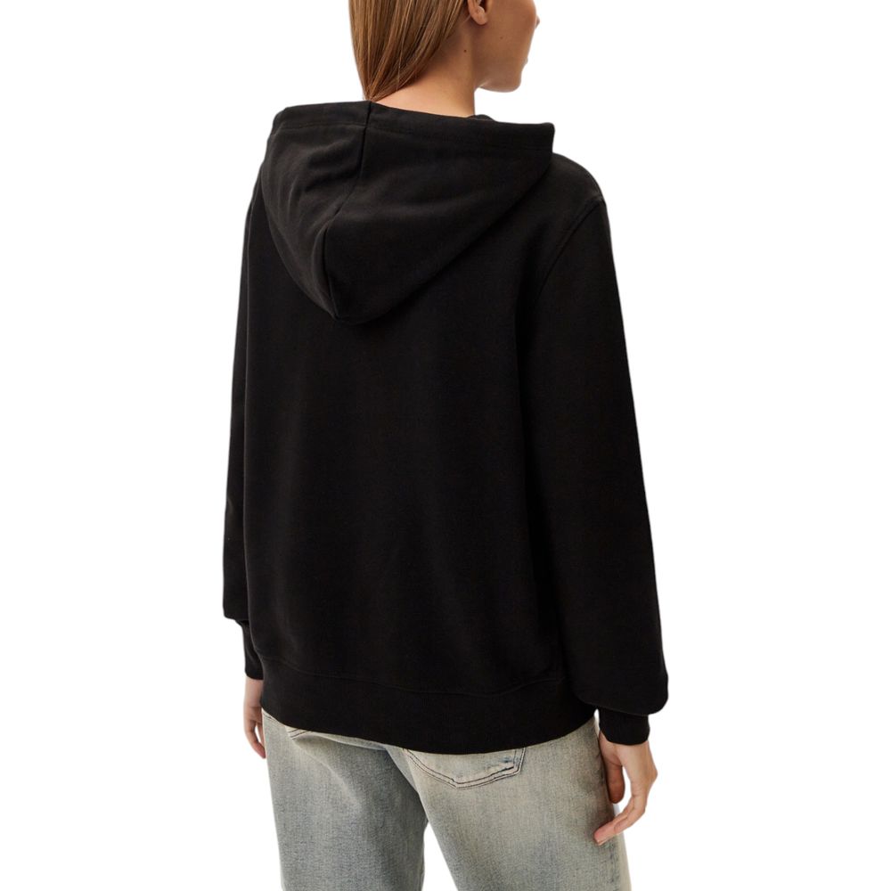 Calvin Klein Jeans Schwarzer Pullover aus recycelter Baumwolle