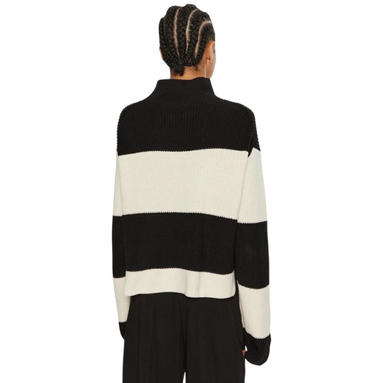 Calvin Klein Jeans Schwarzer und weißer Baumwollpullover