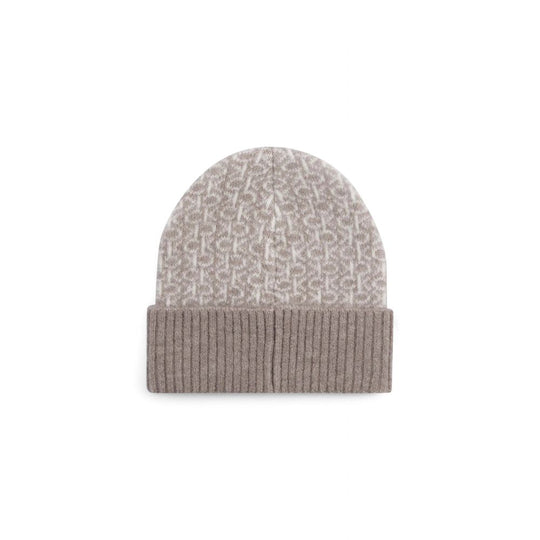 Calvin Klein Beige Alpaka Leder Mützen Baseballmütze
