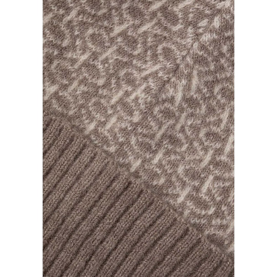 Calvin Klein Beige Alpaka Leder Mützen Baseballmütze