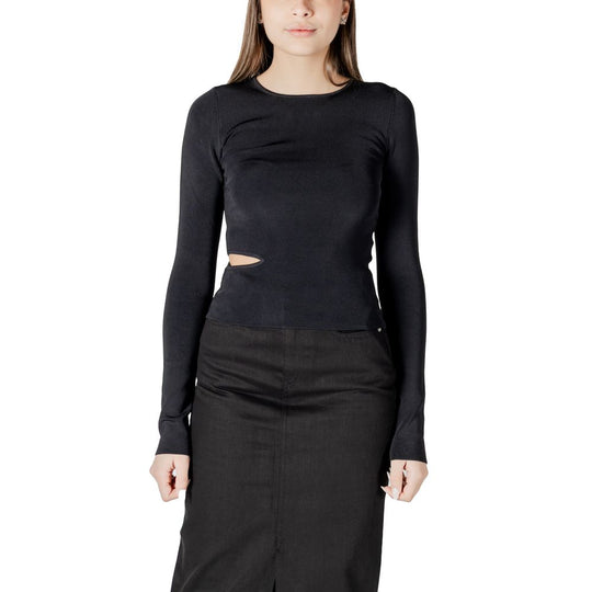 Calvin Klein Jeans Schwarze Rayon Tops & T-Shirt